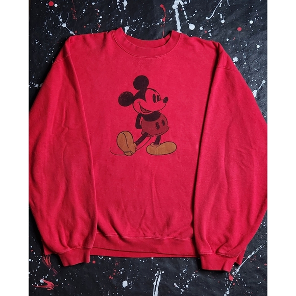 Vintage Mickey Mouse men's graphic Disney Store crewneck sweater size XL - Picture 2 of 7